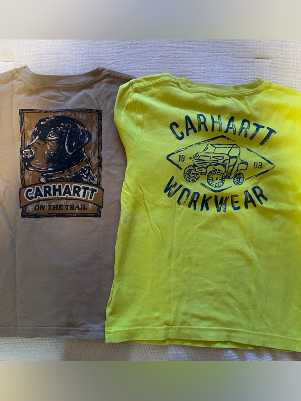 Carhartt Tan and Hi-Vis Yellow Graphic Tee Set